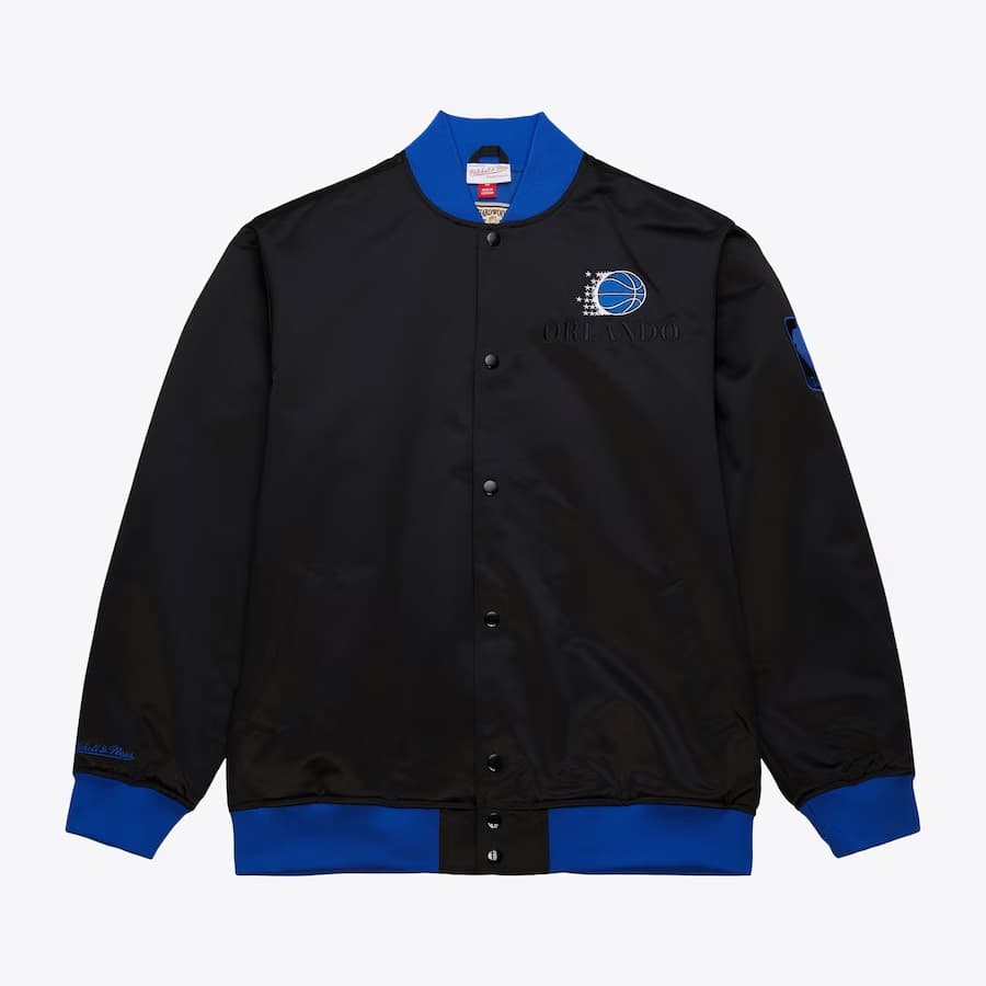 Бомбер Mitchell & Ness Black Orlando Magic Team OG 3.0 Satin Full Snap Jacket
