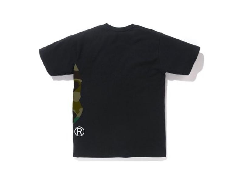 Футболка BAPE 1st Camo Side Big Ape Head Tee Black/Green