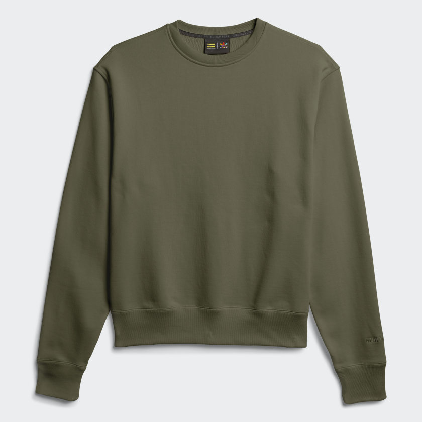Свитшот adidas Pharrell Williams Basics Crewneck Sweatshirt Olive Cargo