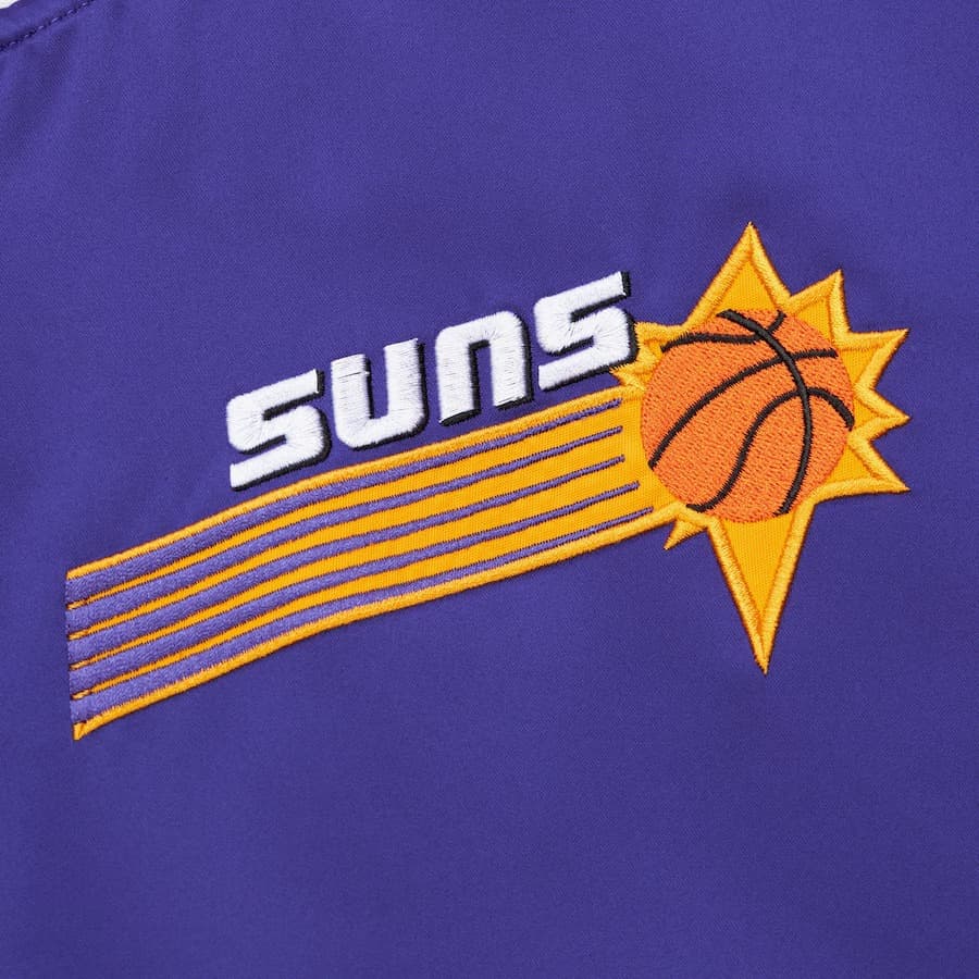 Бомбер Mitchell & Ness Purple Phoenix Suns Primetime Vintage Satin Full-Snap Jacket