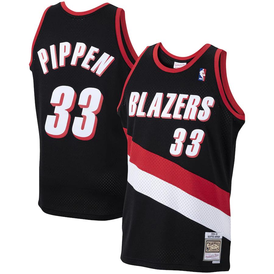 Mens-Mitchell-Ness-Scottie-Pippen-Black-Portland-Trail-Blazers-1999-00-Hardwood-Classics-Swingman-Jersey