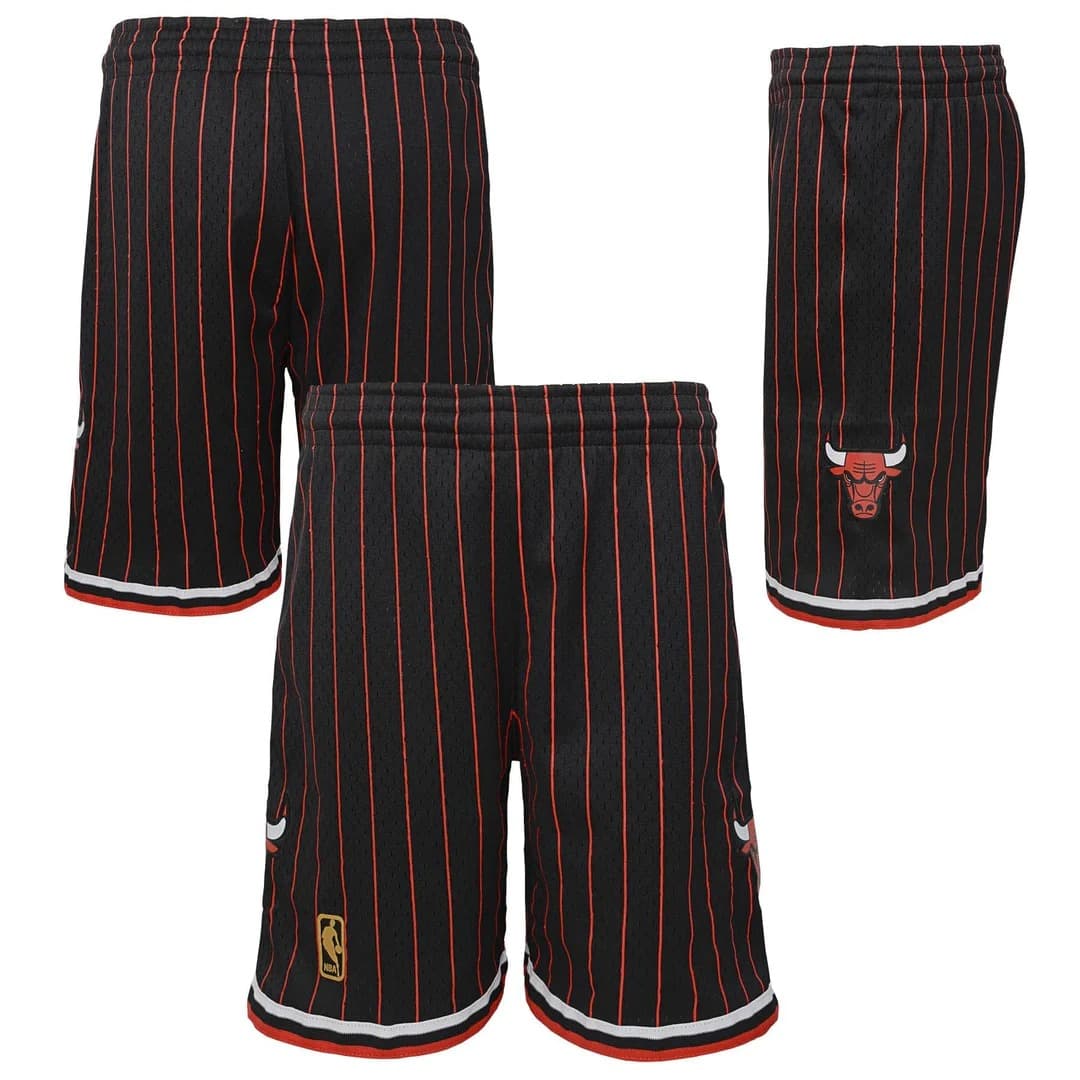 Chicago-Bulls-1996-97-Pinstripe-Throwback-Swingman-Youth-NBA-Shorts-1