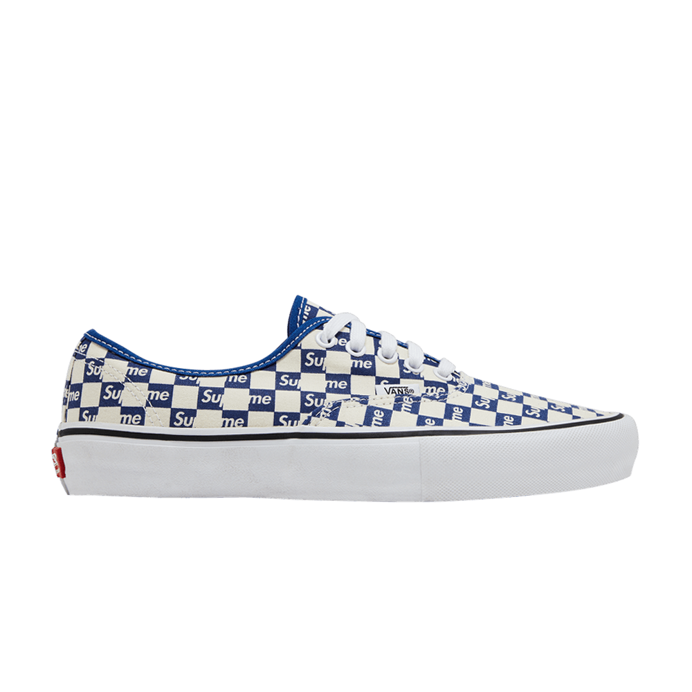 Кроссовки Vans Supreme x Authentic Pro 'Checkered Blue'