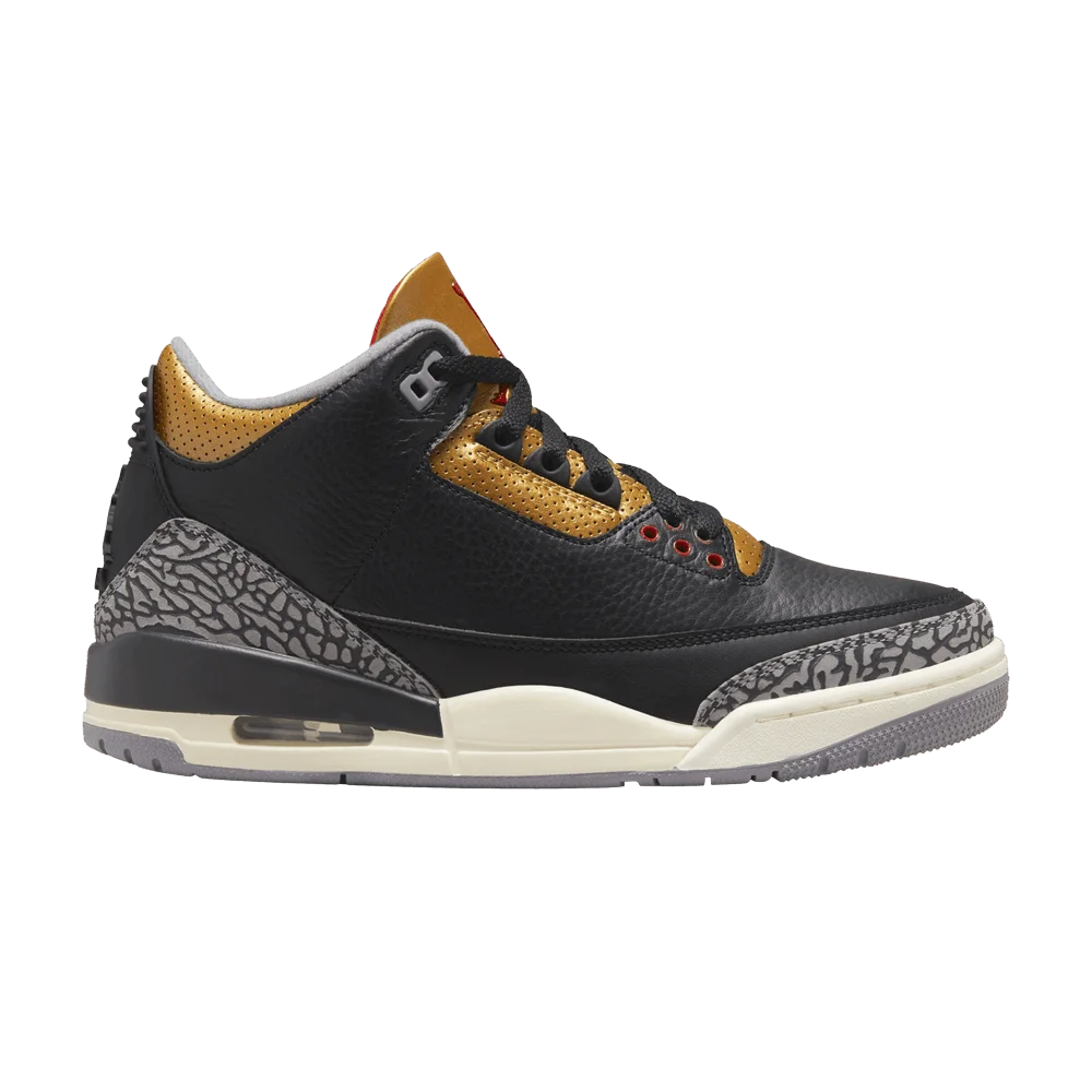 Кроссовки Wmns Air Jordan 3 Retro 'Black Gold' Sample