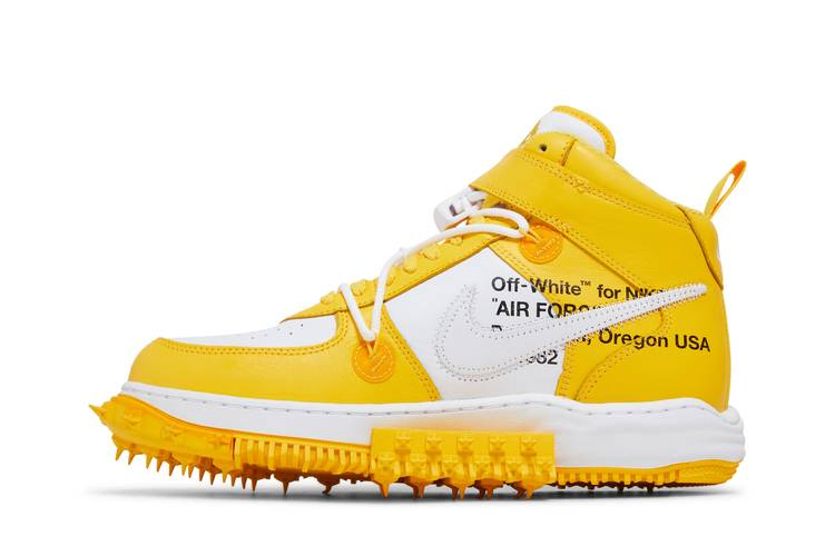 Кроссовки Off-White x Nike Air Force 1 Mid SP Leather 'Varsity Maize'