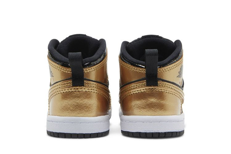 Кроссовки Air Jordan 1 Mid SE TD 'Metallic Gold Black'