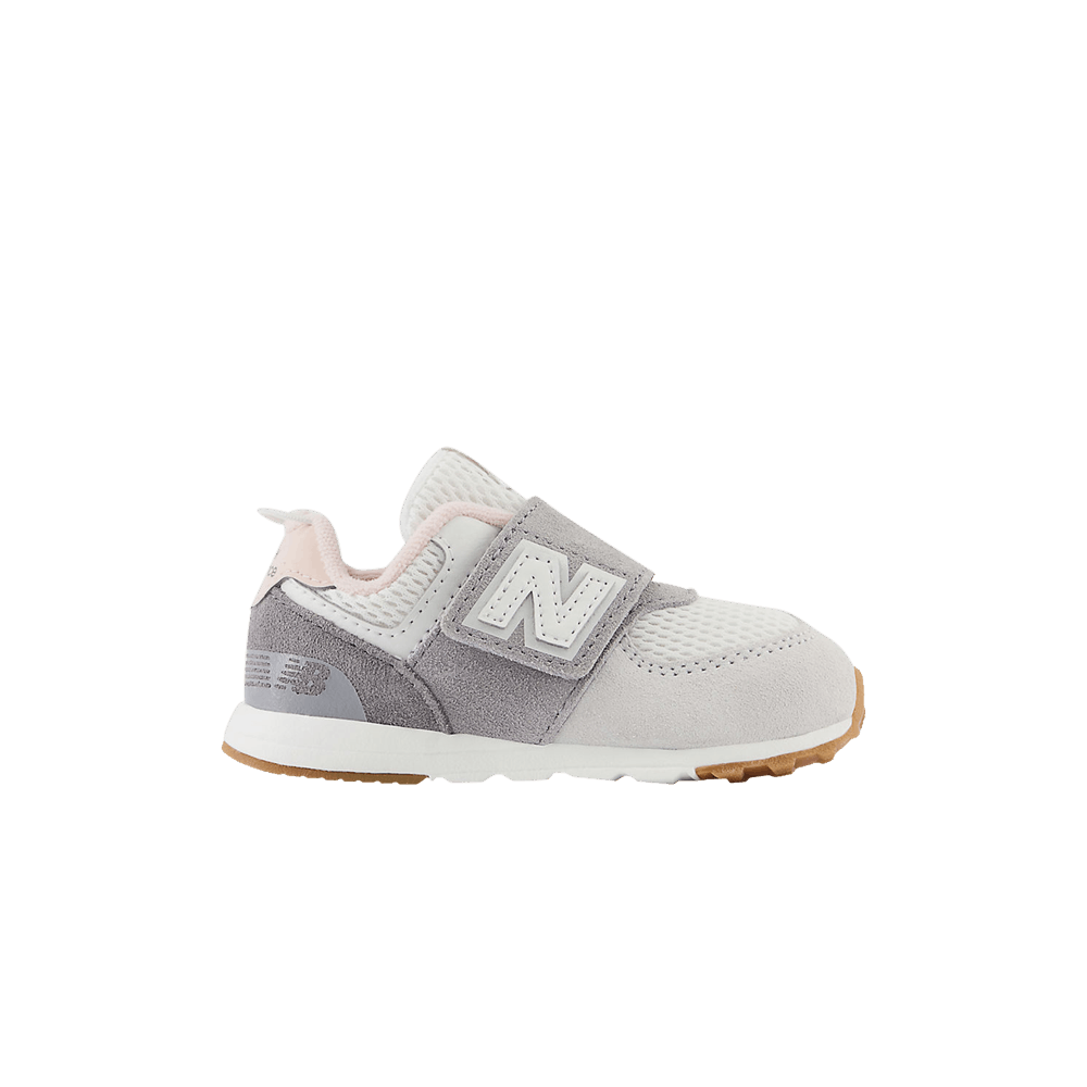 Кроссовки New Balance 574 New-B Hook & Loop Toddler X-Wide 'Grey Matter Rose Sand'