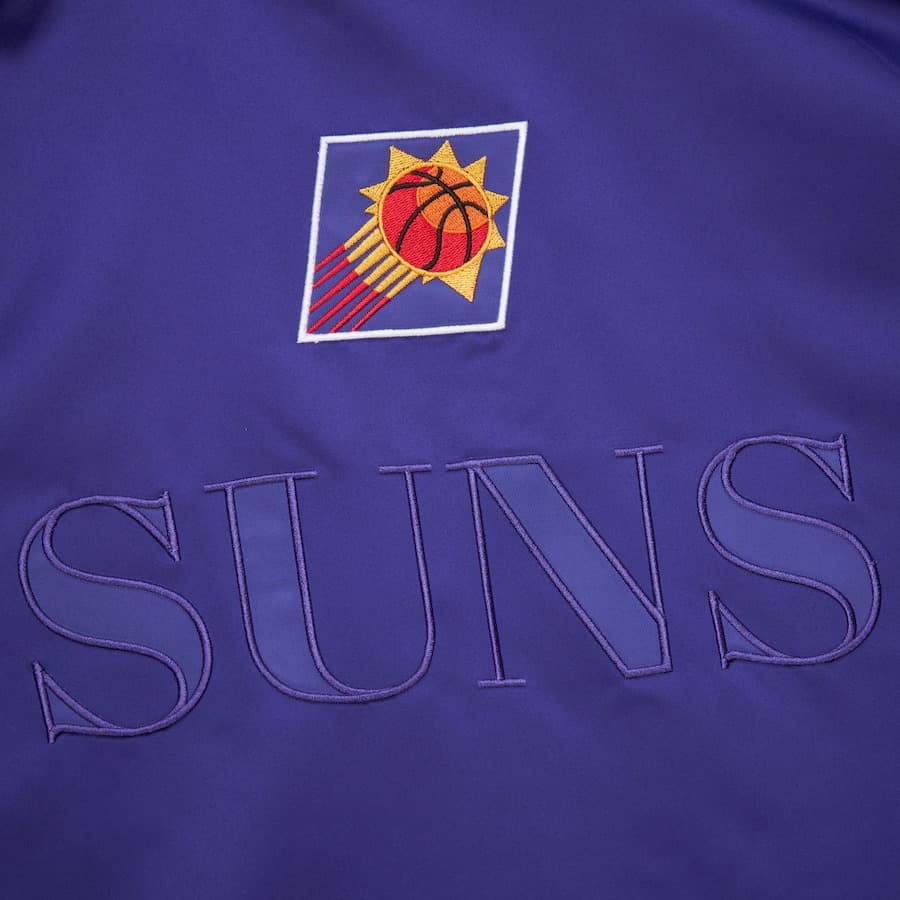 Бомбер Mitchell & Ness Purple Phoenix Suns Team OG 3.0 Satin Full Snap Jacket