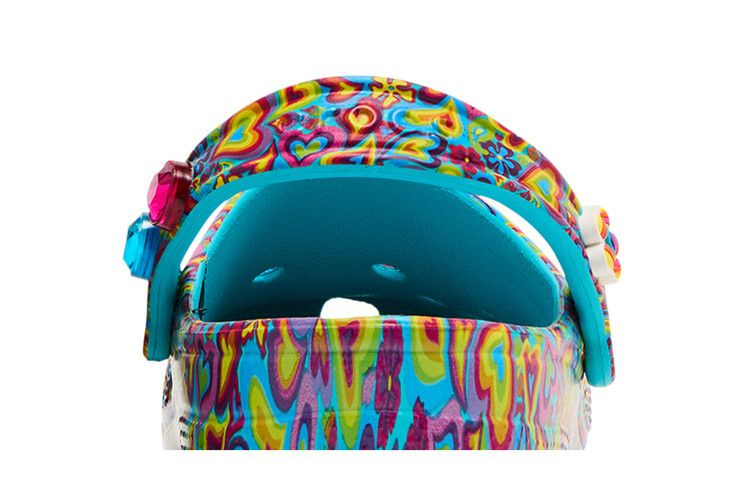 Кроссовки Crocs Lisa Frank x Classic Clog Kids 'Digital Aqua Multi Hearts'