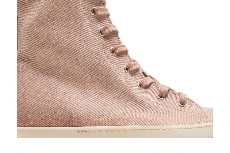 Кроссовки Rick Owens EDFU DRKSHDW Cotton Denim High 'Faded Pink'