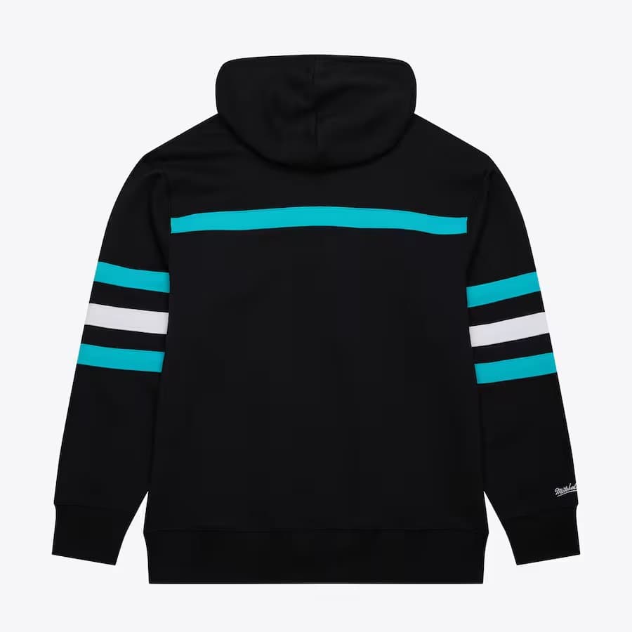Худи Mitchell & Ness Black San Antonio Spurs Vintage Logo Head Coach Fleece Pullover Hoodie