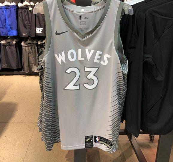 Баскетбольная джерси 2017-18 Butler Timberwolves #23 City Gray