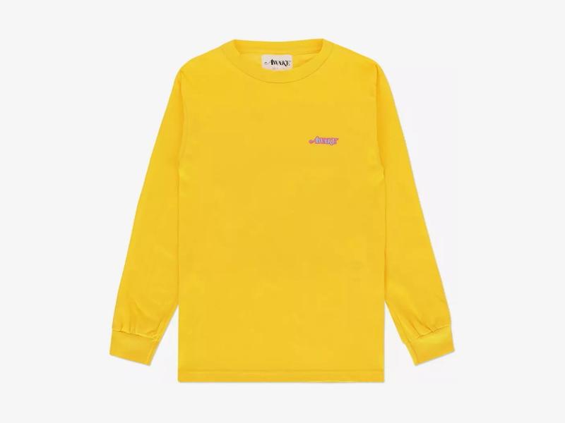 Футболка Awake Wave Logo L/S Tee Yellow