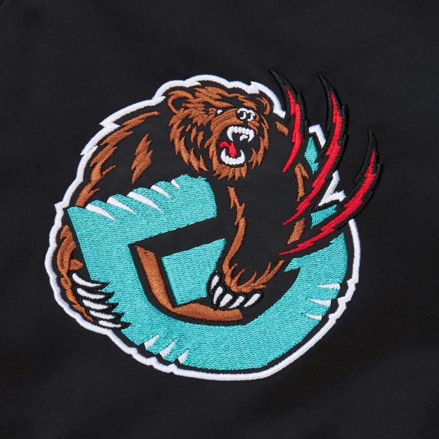 Бомбер Mitchell & Ness Black Memphis Grizzlies Primetime Vintage Satin Full-Snap Jacket