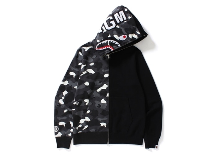 BAPE-City-Camo-Half-Shark-Full-Zip-Hoodie-Black