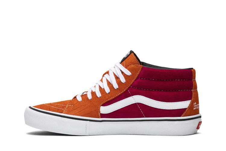 Кроссовки Vans Supreme x Sk8 Mid Pro 'Corduroy Croc'