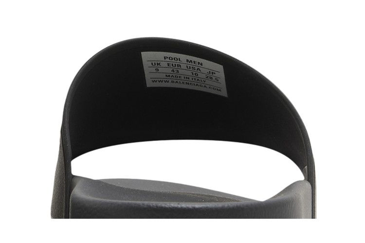 Кроссовки Balenciaga Pool Slides 'Repeat Logo - Black Silver'