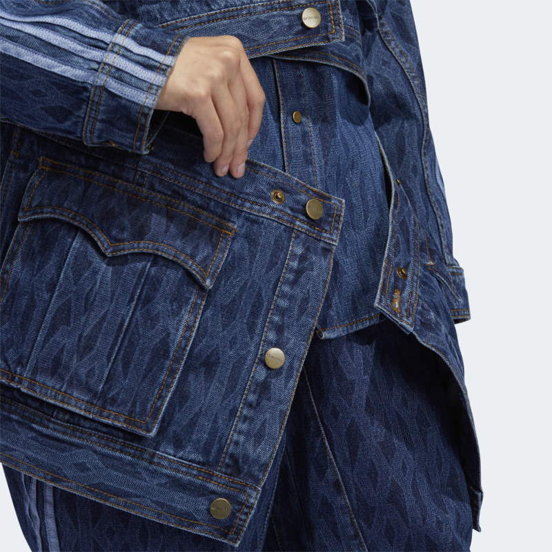 Куртка adidas Ivy Park Monogram Denim Denim Track Jacket (All Gender) Dark Denim