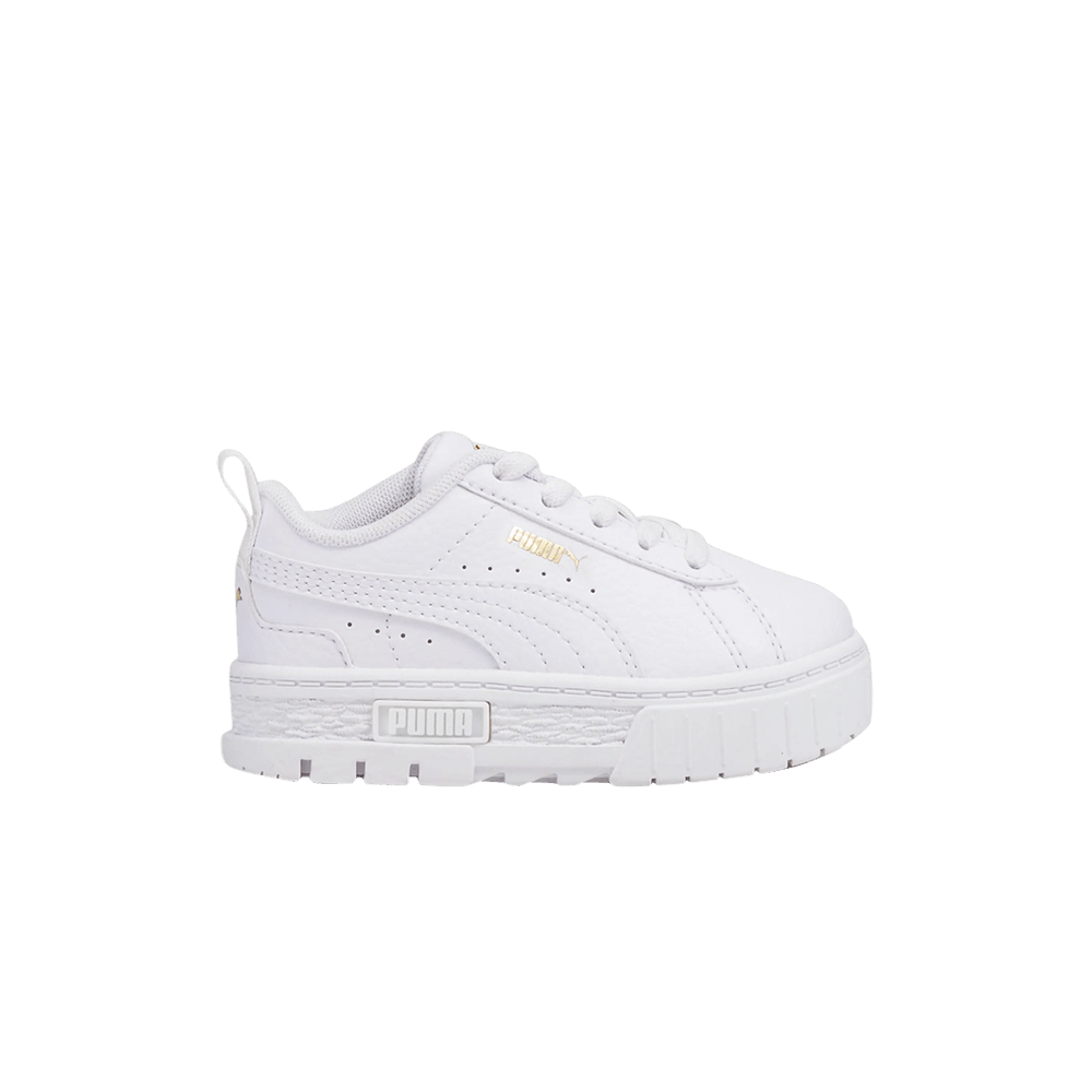 Кроссовки Puma Mayze Leather Infant 'White Team Gold'