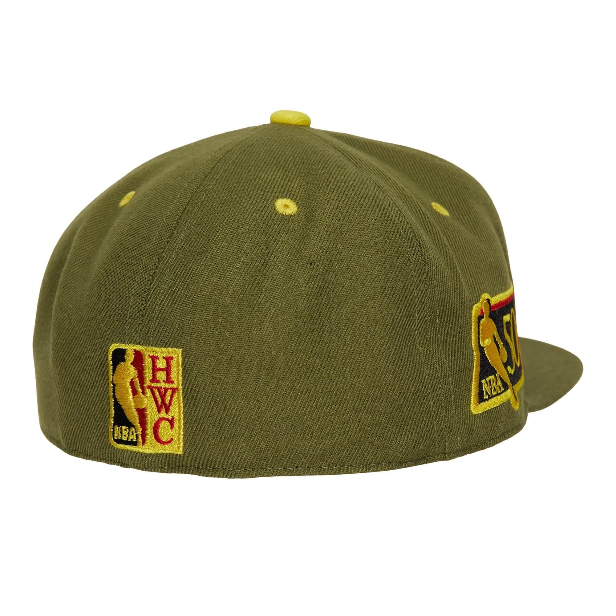 Бейсболка Mitchell & Ness Dusty Olive Fitted HWC Charlotte Hornets Hat