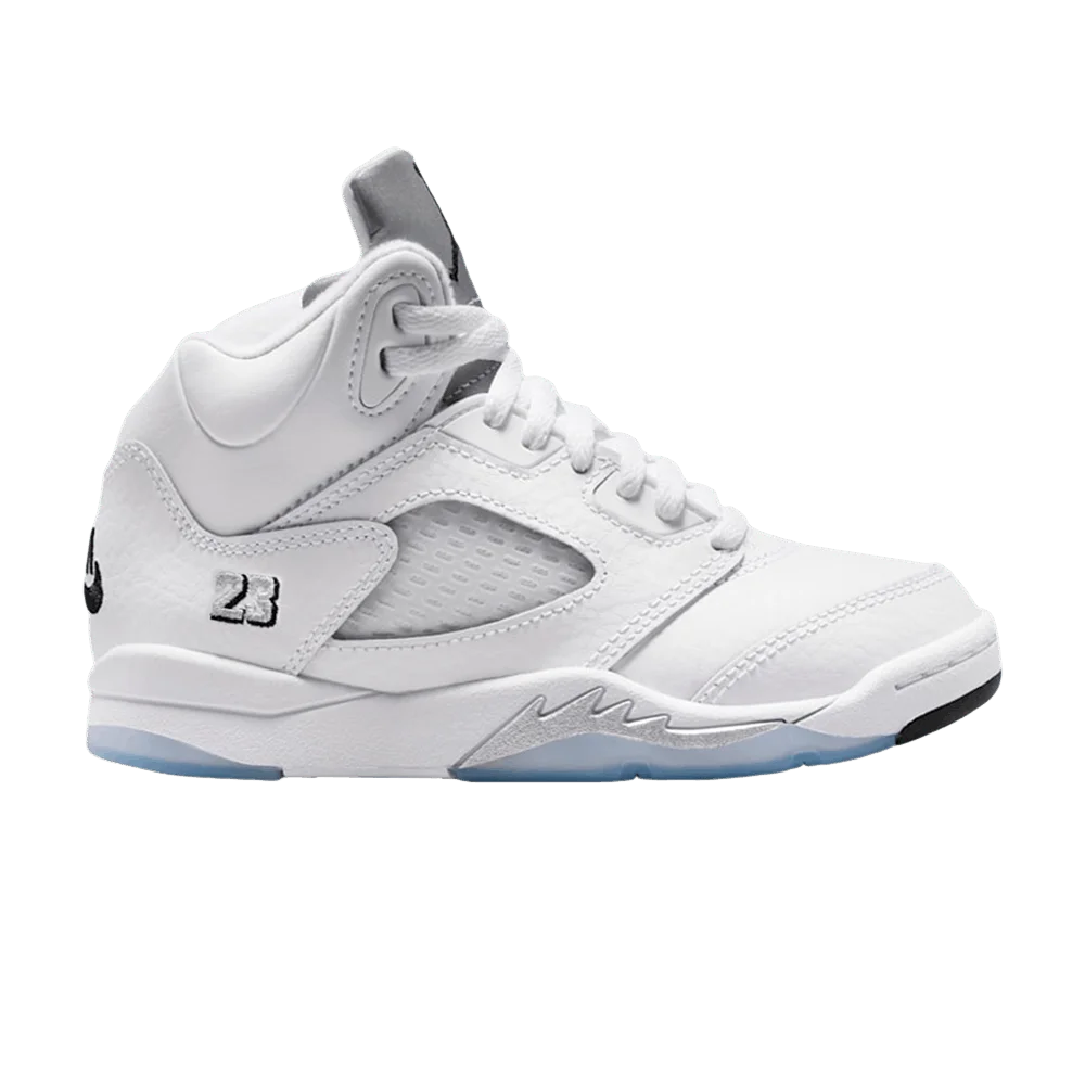Krossovki-Air-Jordan-Jordan-5-Retro-PS-White-Metallic-Silver-2026