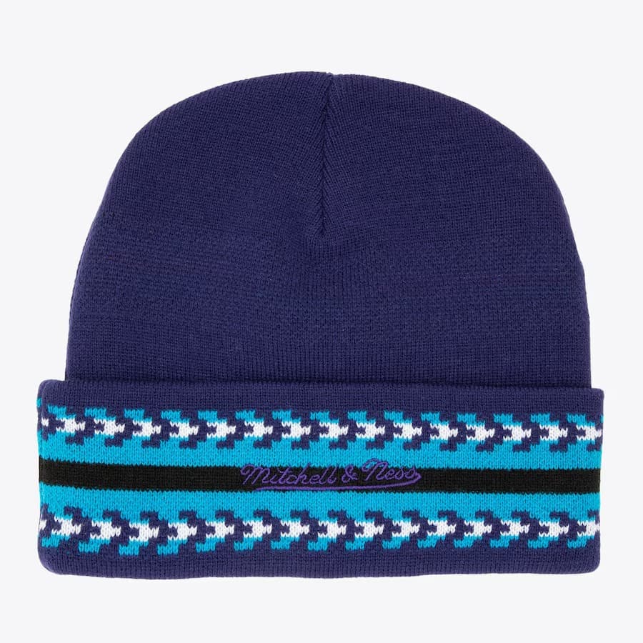 Mitchell-Ness-Purple-Charlotte-Hornets-Hardwood-Classics-Game-On-Cuffed-Knit-Hat-1