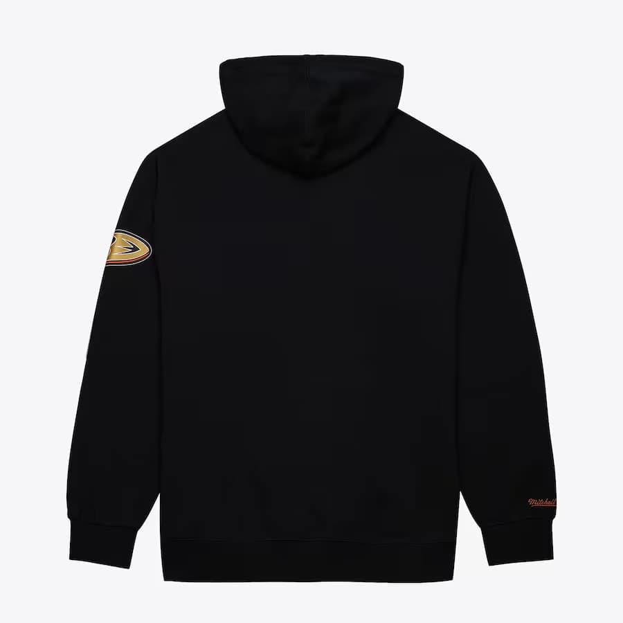 Худи Mitchell & Ness Black Anaheim Ducks Game Time Fleece Pullover Hoodie
