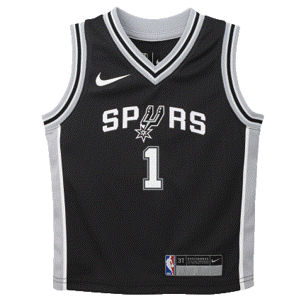 Баскетбольная джерси 2023-24 San Antonio Spurs Victor Wembanyama #1 Infant Icon Edition Black Jersey