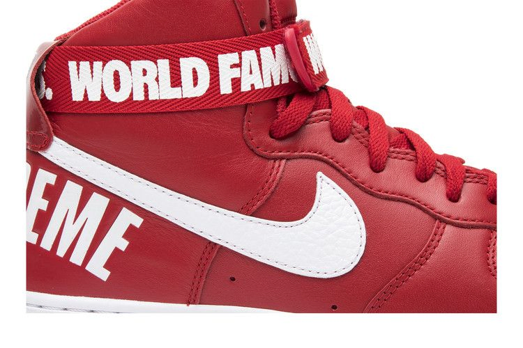 Кроссовки Nike Supreme x Air Force 1 High SP 'Red'