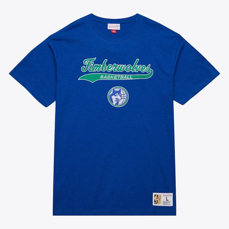 Футболка Mitchell & Ness Royal Minnesota Timberwolves Vintage Logo Legendary Slub T-Shirt