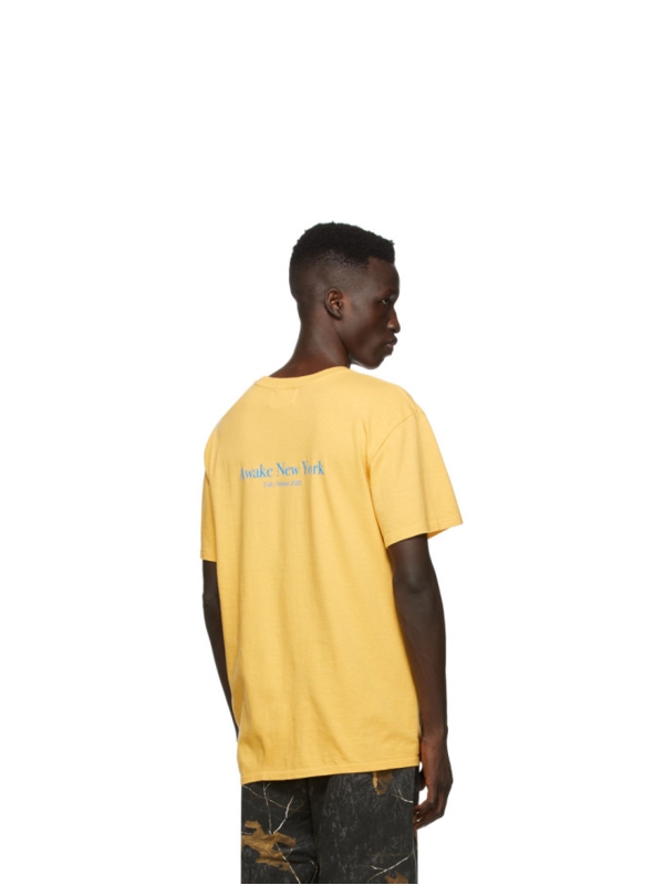 Футболка Awake Classic Outline Logo T-shirt Mustard