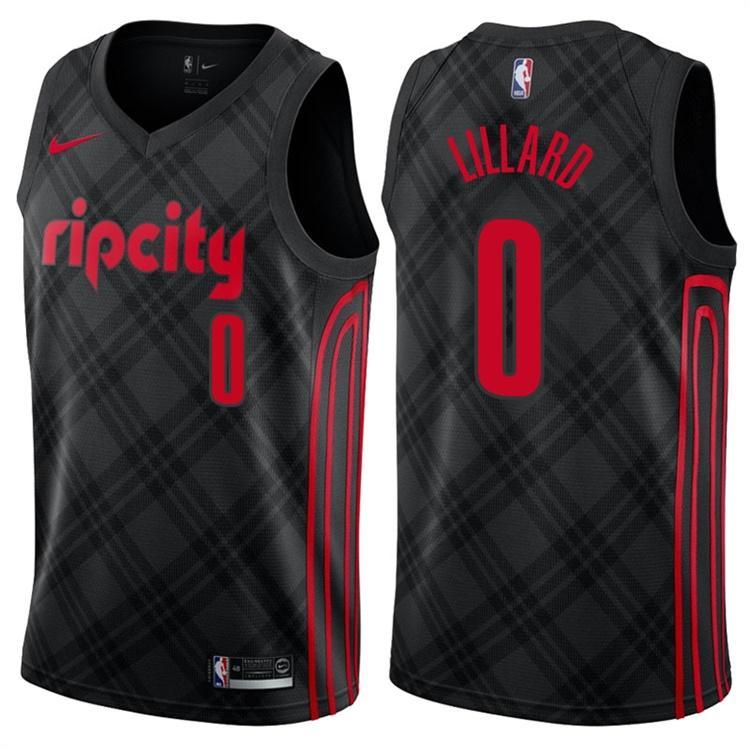 2017-18-Damian-Lillard-Blazers-0-City-Black