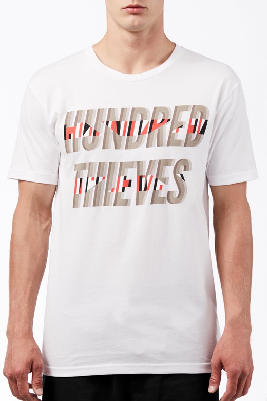 Футболка 100 Thieves Glitch Tee White