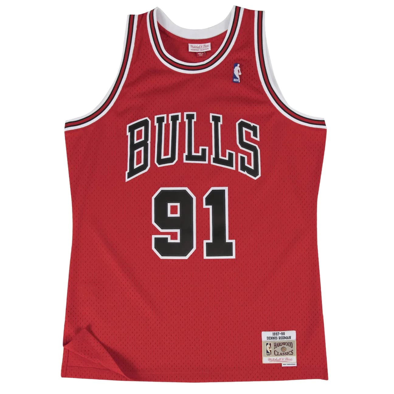 1997-1998-Chicago-Bulls-Dennis-Rodman-91-Swingman-Hardwood-Classic-Red-Jersey-5