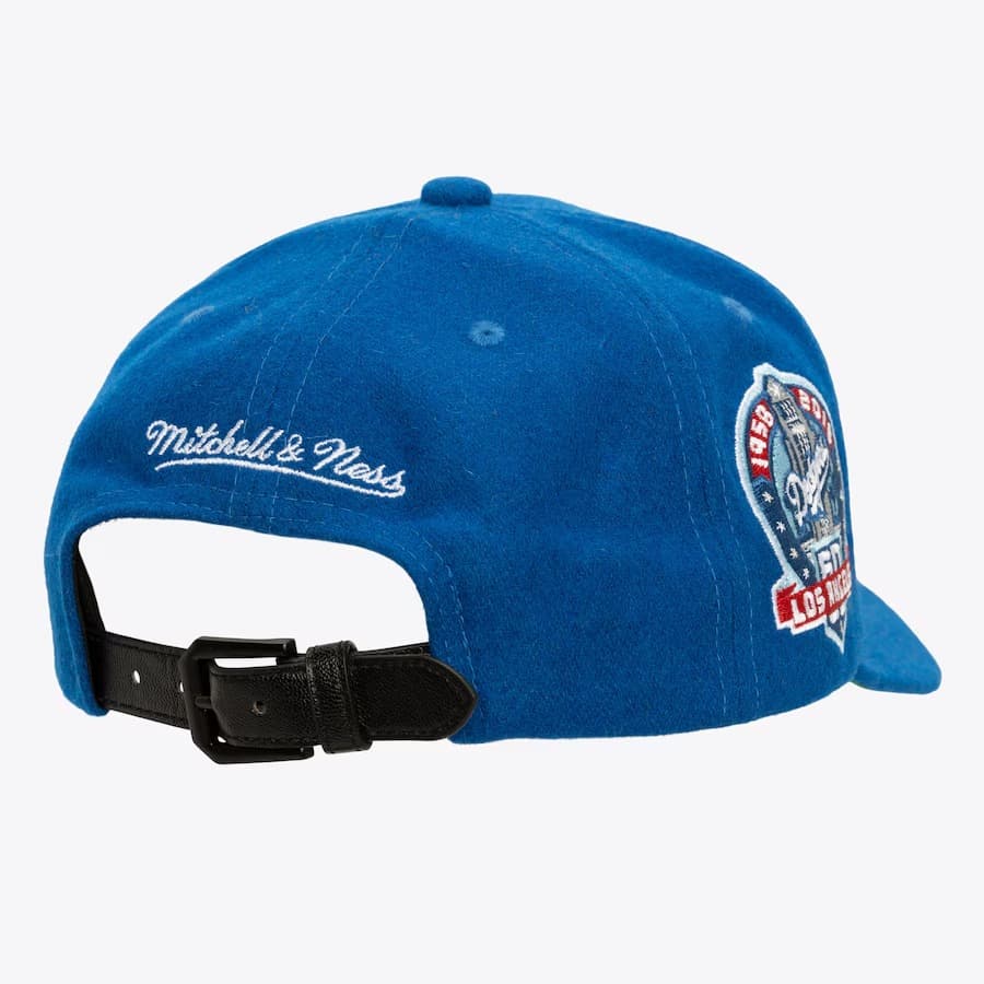 Бейсболка Mitchell & Ness Blue Los Angeles Dodgers Kicking Wool Pro Adjustable Hat