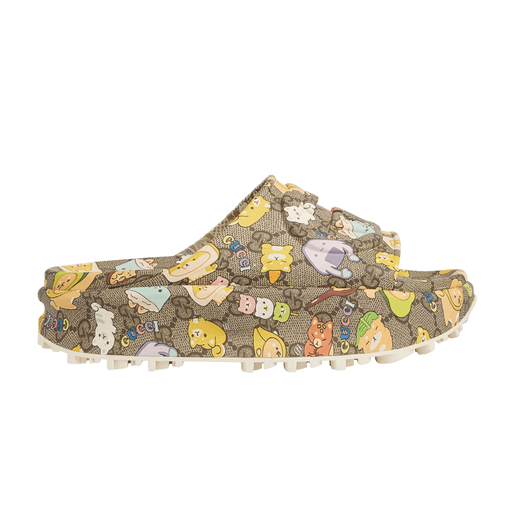 Сандалии Pikarar x Gucci Wmns Slide Sandal 'GG Animal Print'