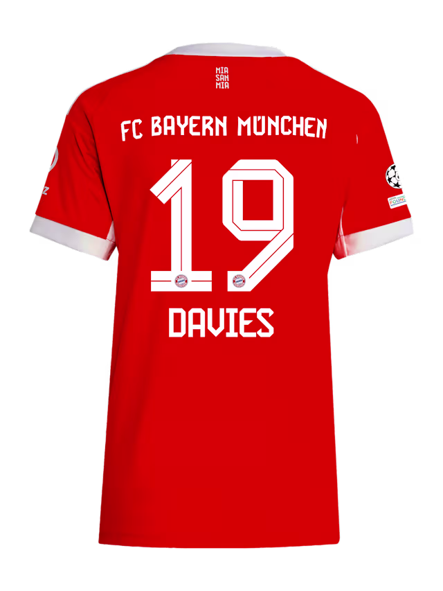 Женское футбольное джерси FC Bayern Munich Home Jersey 25-26 DAVIES 19