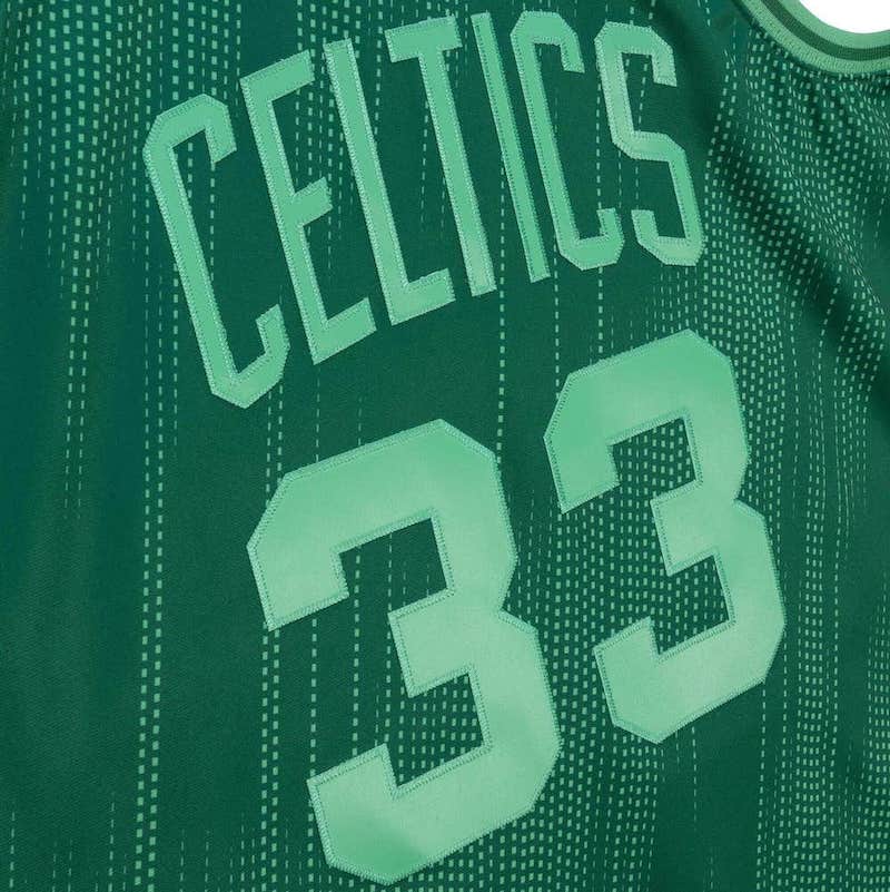 Баскетбольная джерси 1985-86 Boston Celtics #33 Larry Bird Green Monochrome Jersey