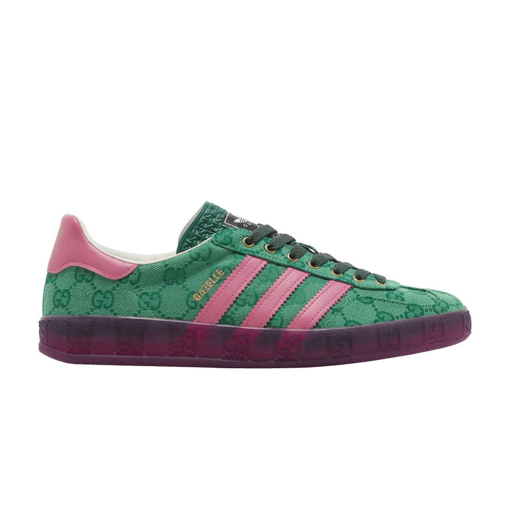 Krossovki-Gucci-x-adidas-Wmns-Gazelle-Green-GG-Monogram