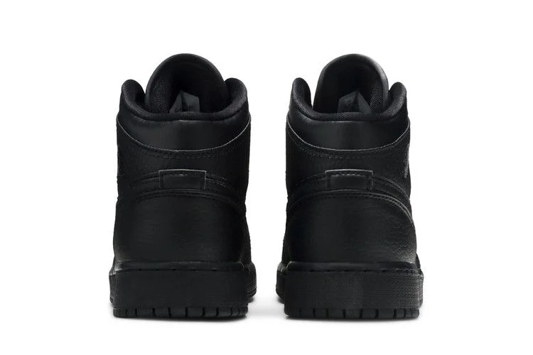 Кроссовки Air Jordan 1 Mid GS 'Triple Black' 2020