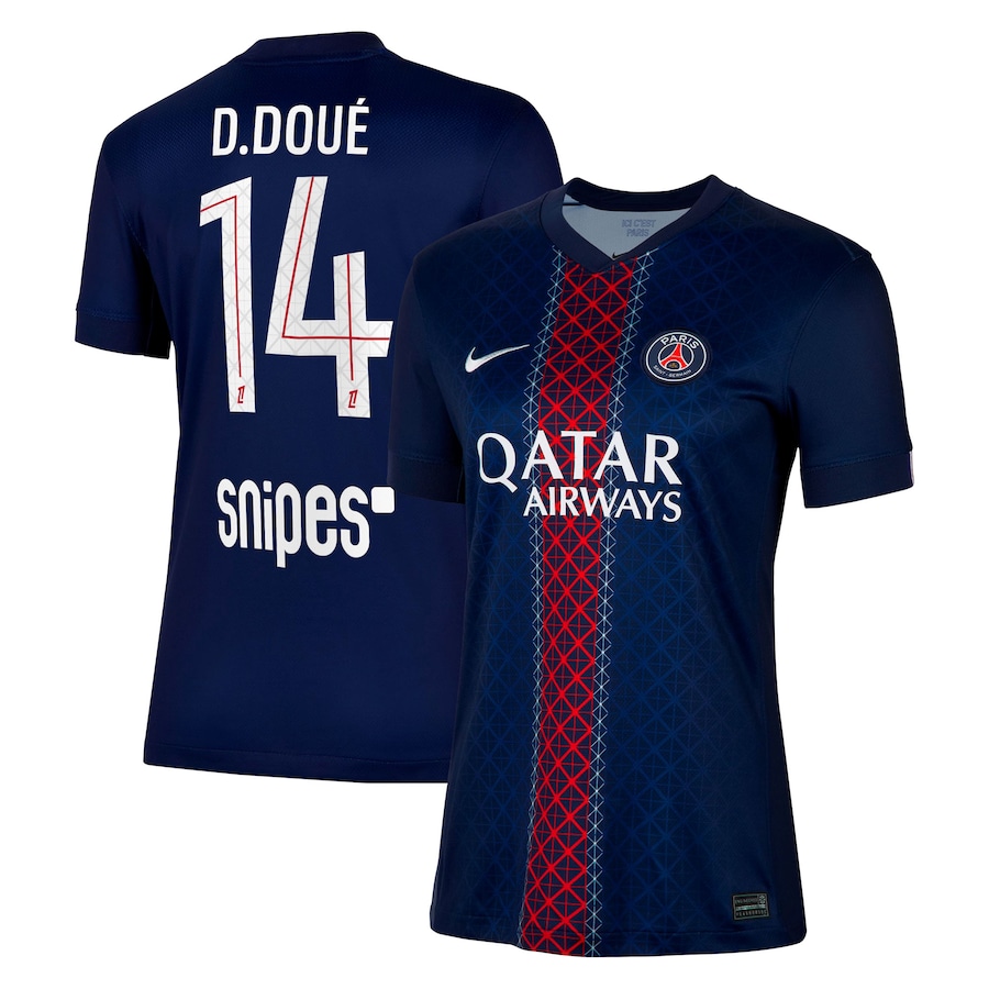 Женское футбольное джерси PSG Nike Home Stadium Shirt 2025-26 - D. Doué 14