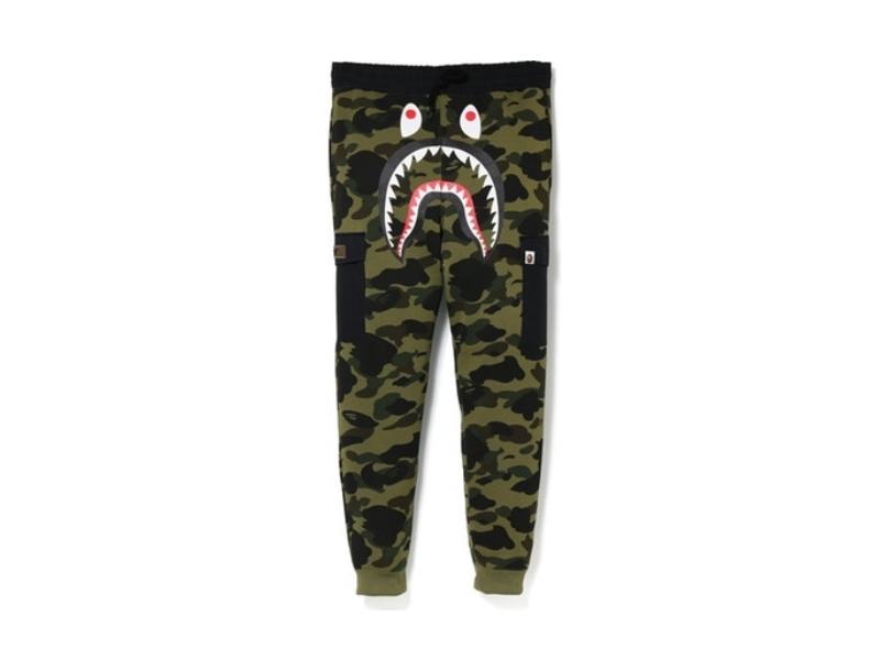 Спортивные штаны BAPE 1st Camo Shark Slim Sweat Cargo Pants Green