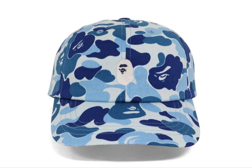 Бейсболка BAPE ABC Camo Ape Head Panel Cap Blue