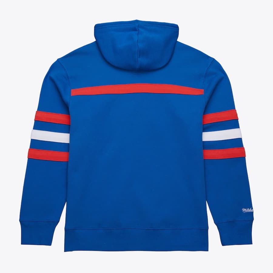 Худи Mitchell & Ness Blue New York Rangers Head Coach Fleece Pullover Hoodie