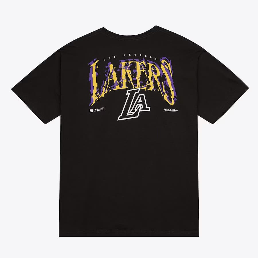 Футболка Mitchell & Ness Black Los Angeles Lakers x Suga Glitch T-Shirt