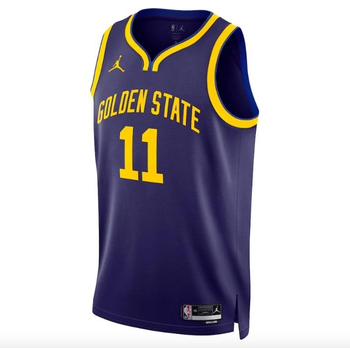 Баскетбольная джерси 2022-23 Golden State Warriors #11 Klay Thompson Jordan Statement Navy Jersey