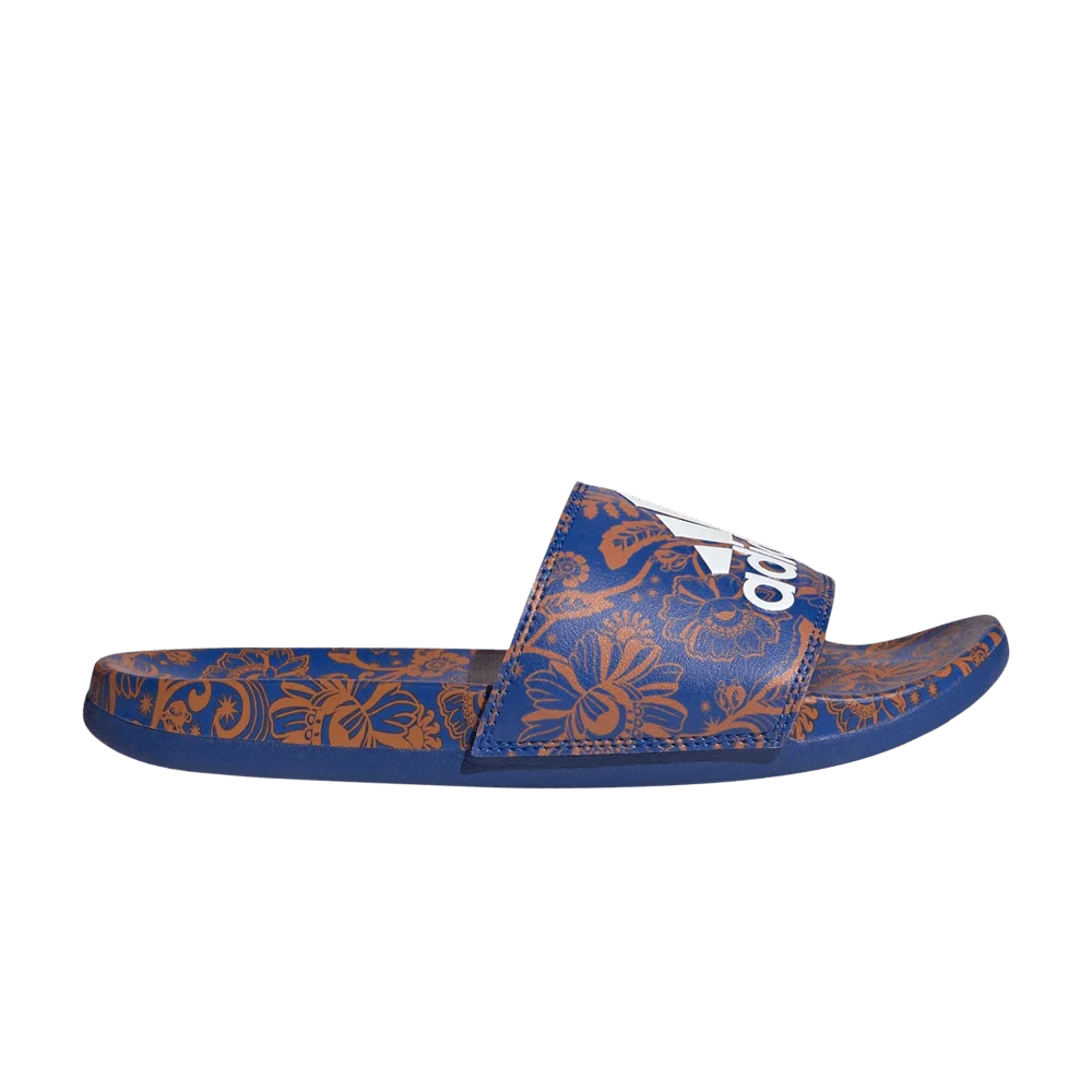 Adidas Wmns Adilette Comfort Slide 'Floral - Royal Blue'