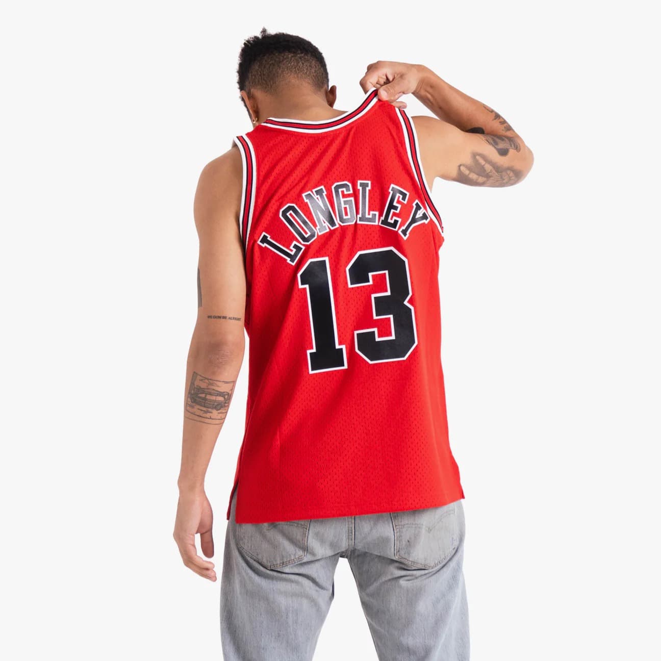 Баскетбольная джерси 1997-1998 Chicago Bulls Luc Longley #13 Swingman Hardwood Classic Red Jersey