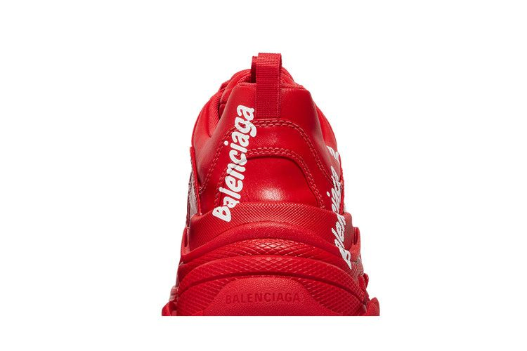 Кроссовки Balenciaga Triple S Sneaker 'Allover Logo - Tomato Red'