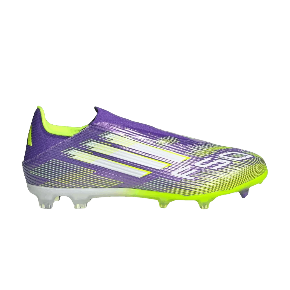 Кроссовки Adidas Adizero F50 League Laceless FG MG 'Purple Rush Lucid Lemon'